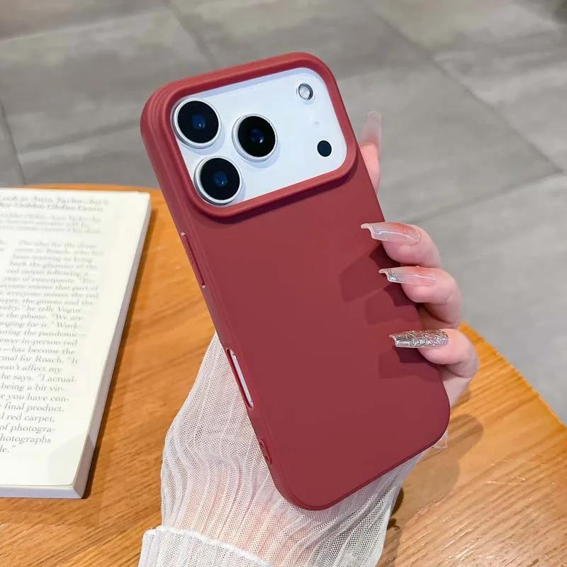 Luxury Matte Candy Color Silicone TPU Skin Feel Soft Case for IPhone 17 Air 16E 15 14 13 Pro Max Stain-Resistant Anti-Fall Cover