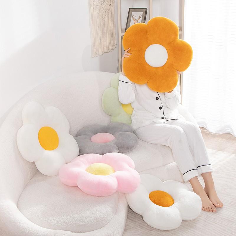 Flower Circular Shape Cushion Soft Nap Chair Pillow Ideal for Office Classroom Bedroom Floor Use Winter Thickened Decoration
