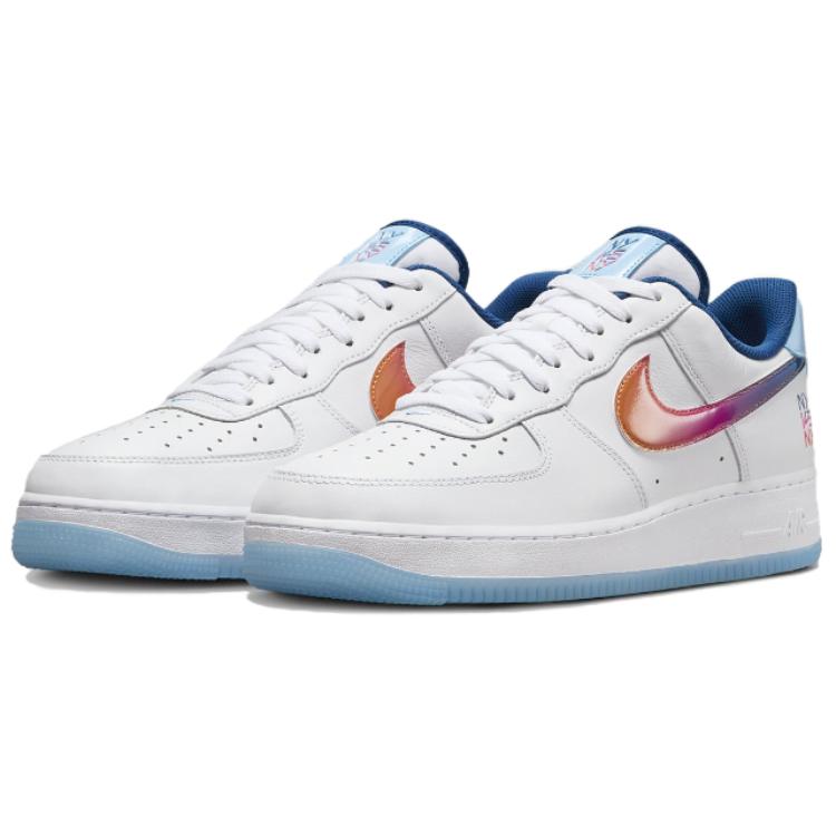 Nike Air Force 1 Low NY vs. NY 2024 Męskie Sneakersy Białe Court-Blue Hyper-Pink HF4833-100