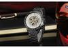 T-WINNER 8067 Men's Skeleton Automatic Mechanical Watch with Transparent Back – Business Style