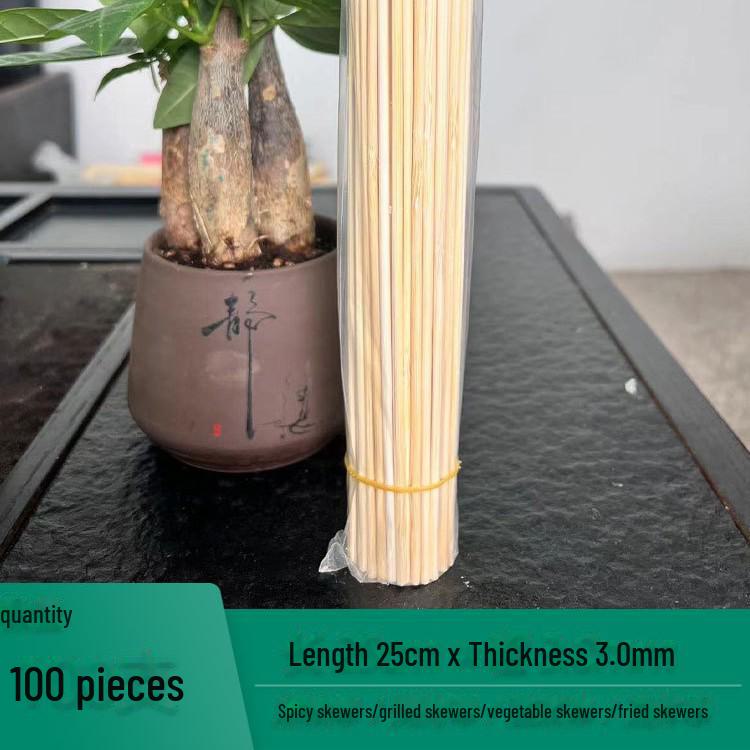 Disposable Bamboo Skewers for BBQ, Grilled Sausages, Bobo Chicken, Oden, and Snacks