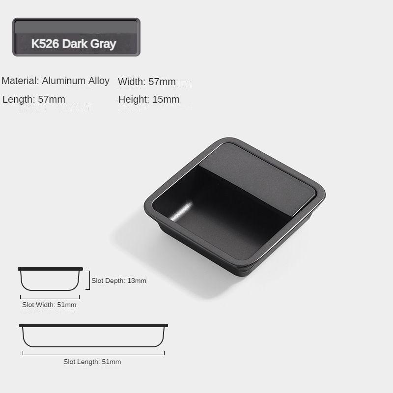 Modern Sliding Door Concealed Handle Slotted Embedded Buckle Furniture Handles Wardrobe Push Pull Hidden Kitchen Cabinet Knobs