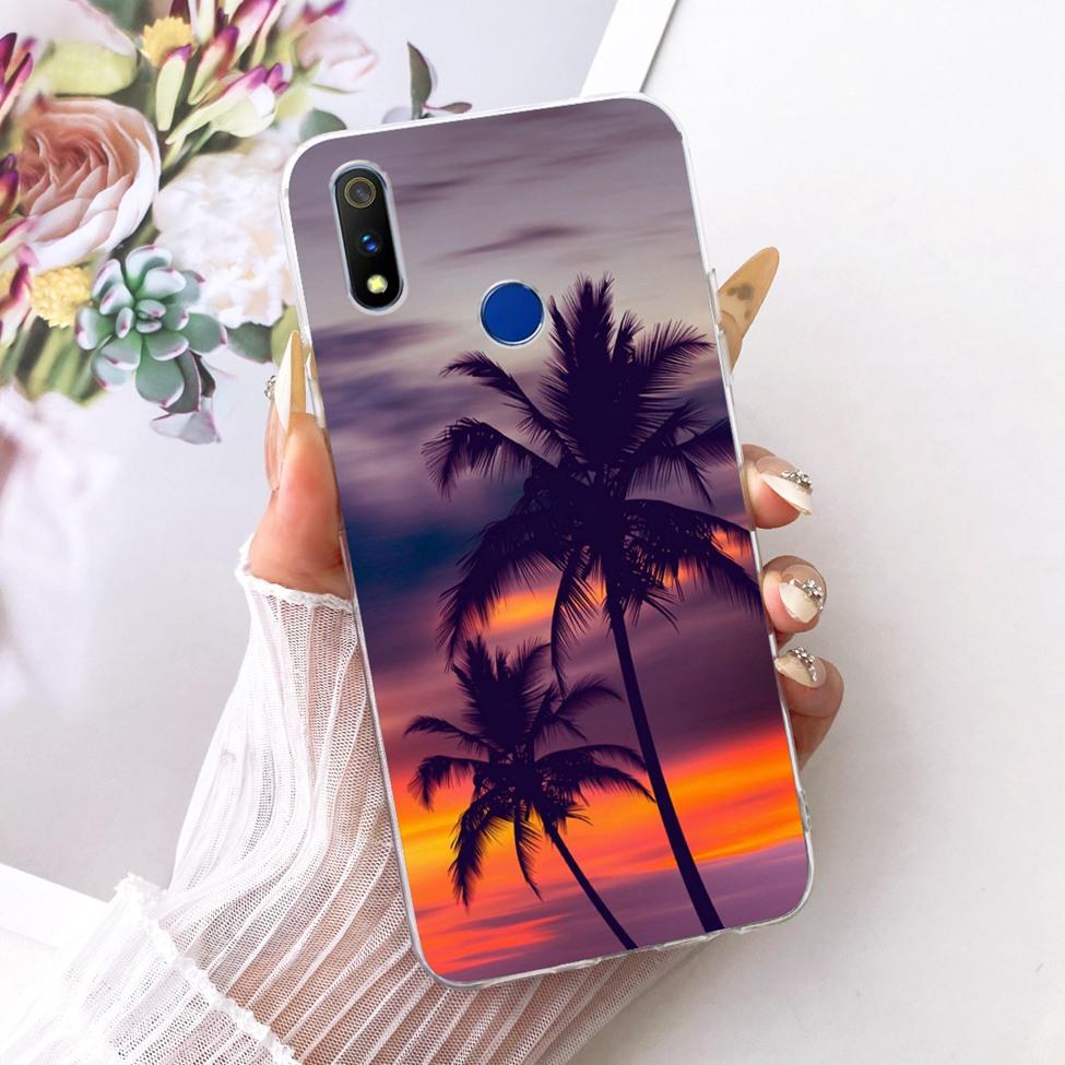 Transparent For Realme 3 Pro Case RMX1851 Cute Cat Fashion Butterfly Funny Painted Casing For Real Me 3 Pro Cover