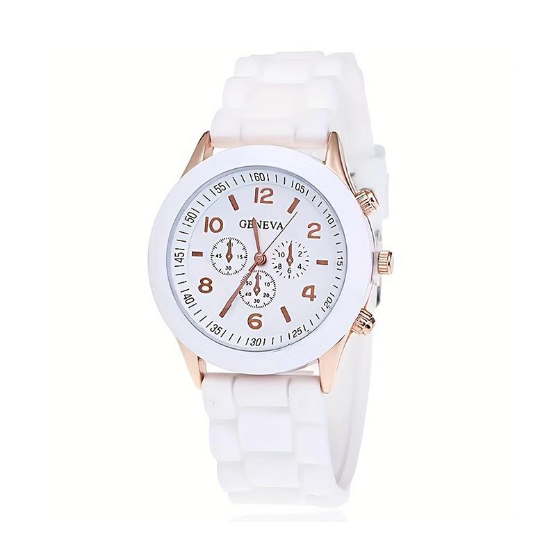 5Pcs/set Fashion Women Watch Round Dial Classic Watches Women Simple Clock& Jewelry Set For Female Gift