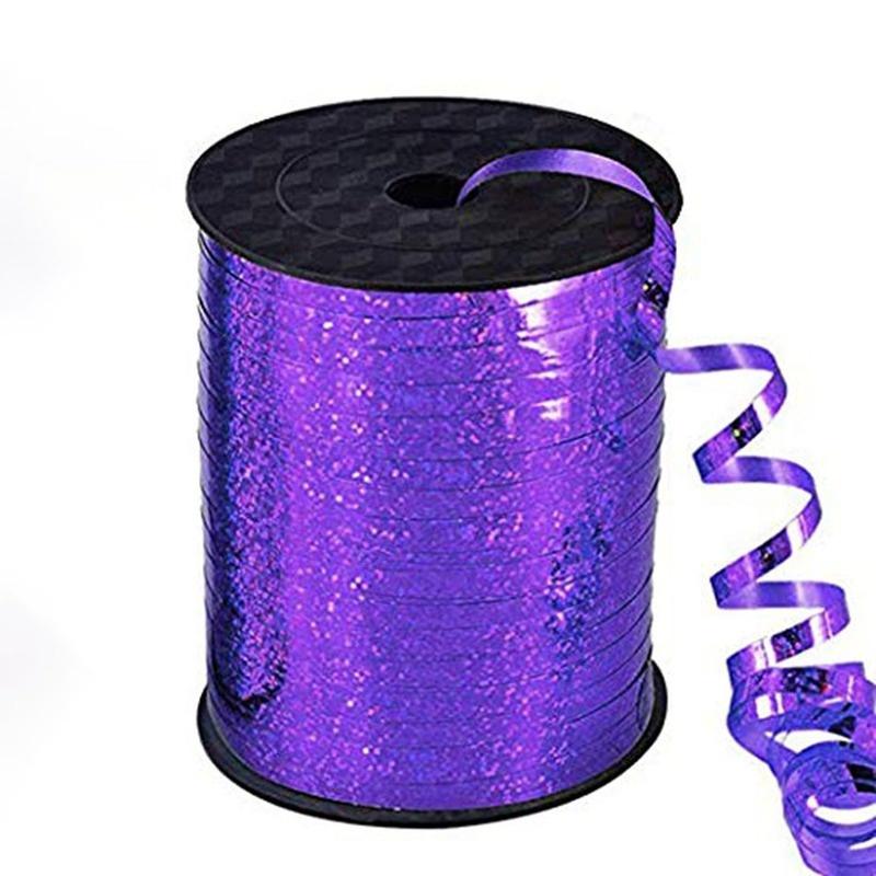 500Yard Laser Ribbon New Satin Ribbons Wedding Birthday Party Decorative for Balloons Gift Bag Cake Packing