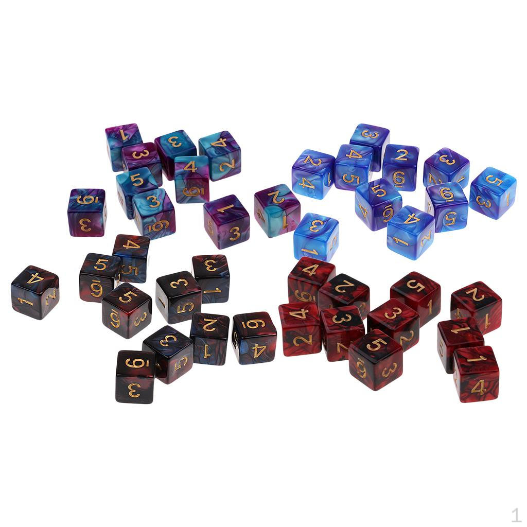 

Набор из 40 шестигранных игровых кубиков 16 мм для настольных игр / обучения математике