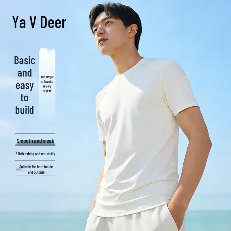 Yalu Men s Outdoor Casual Round Neck Short Sleeve T-Shirt M