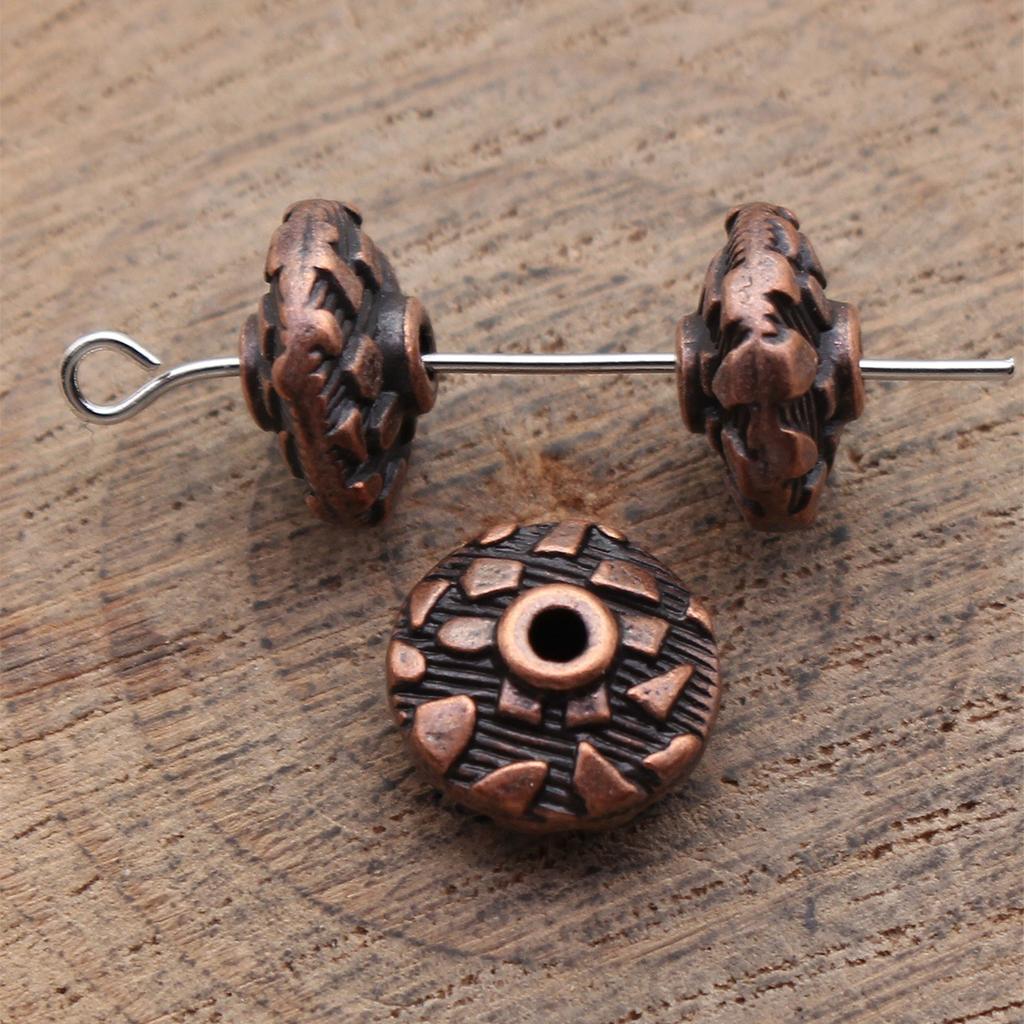 Small Hole Alloy Spacer Beads Multi Pattern Antique Metal Loose Beads For DIY Jewelry Bracelet Making For