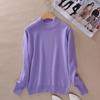 Women's Slim Cozy Knitted Half-turtleneck Cashmere Wool Jumper For Winter Warmth