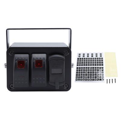 Puszka z przełącznikiem dwubiegunowym z woltomierzem, portem USB typu C PD QC3.0, wodoodporna, DC 12 do 24V dla