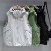 Unisex Lightweight Hooded Vest, Breathable Mesh Lined Casual Outdoor Gilet (M-2XL)