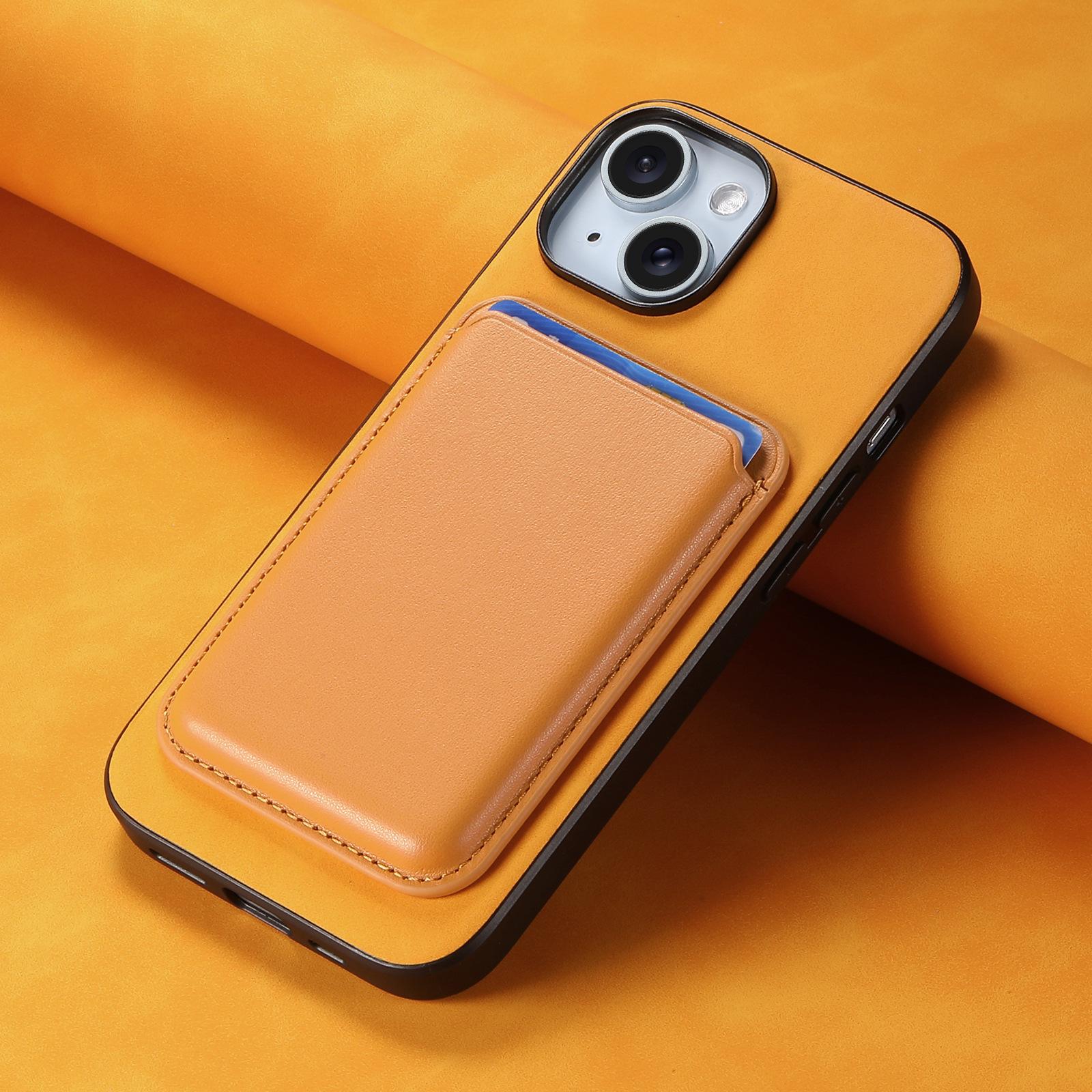 

Подходит для чехла для мобильного телефона Apple 16 Pro Max, простого однотонного чехла для магнитных карт для 14 Pro, защитного чехла для iPhone15. Apple 7/8/SE 2020/SE3 жёлтый