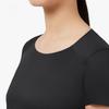 Sur Performance T Doux Sportif Simple Manches Courtes Regular T-shirt Femme Hauts Noir Gris Foncé 202.00237