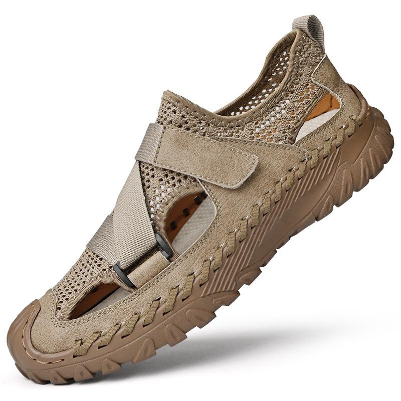 

Hole shoes men s summer wear non-slip and wear-resistant wading sandals men s bag head sports beach cool slippers 46