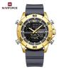 Men's Digital Watch Quartz Movement Chronograph Luminous Pointer Silicone Strap Waterproof Men's Multifunctional Outdoor Watch NF9253T