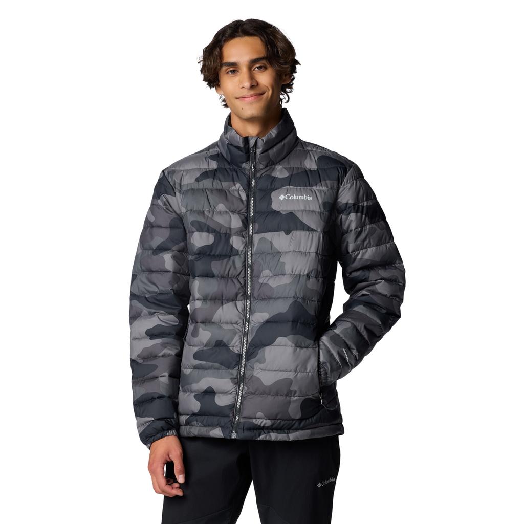 Columbia Powder Lite II Printed Jacket, Mens black Jacket