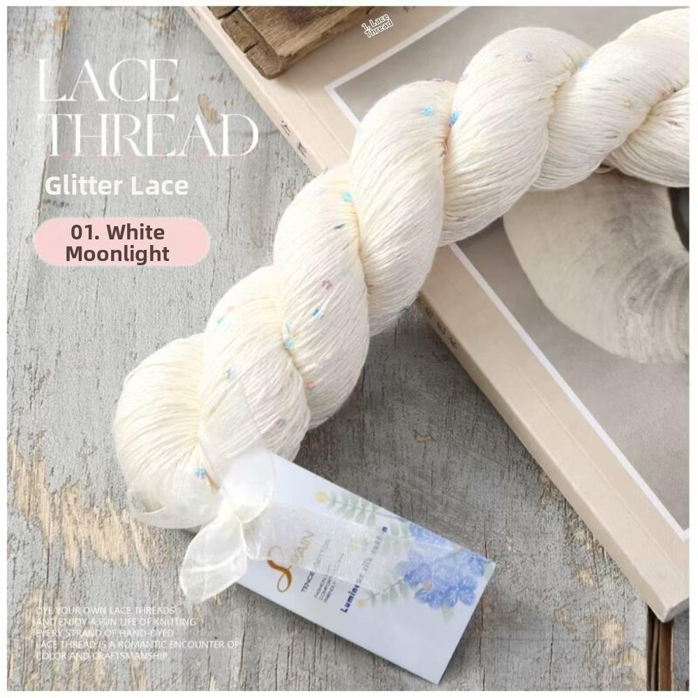 Craft Yarn 100g Weight Tencel Yarn Soft Texture Silk-like Solid Lace Yarn Summer Lace Warm Feel Knitting Thread DIY Craft