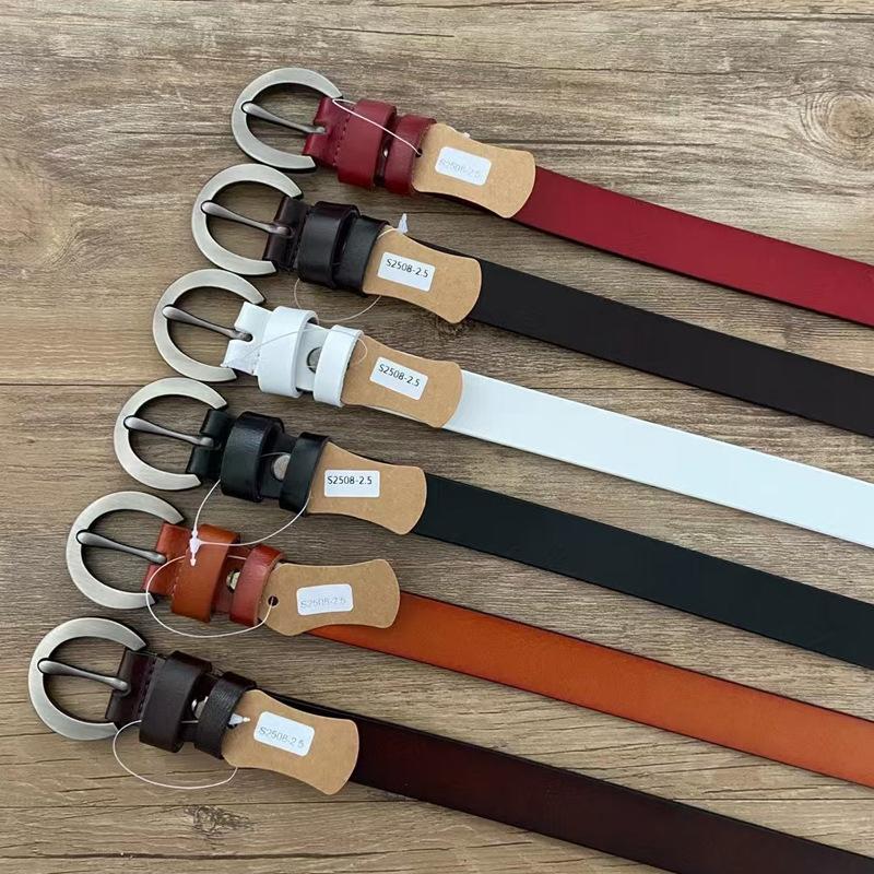 Belt Women'S Retro Niche Cowhide Leather Belt With Jeans Belt