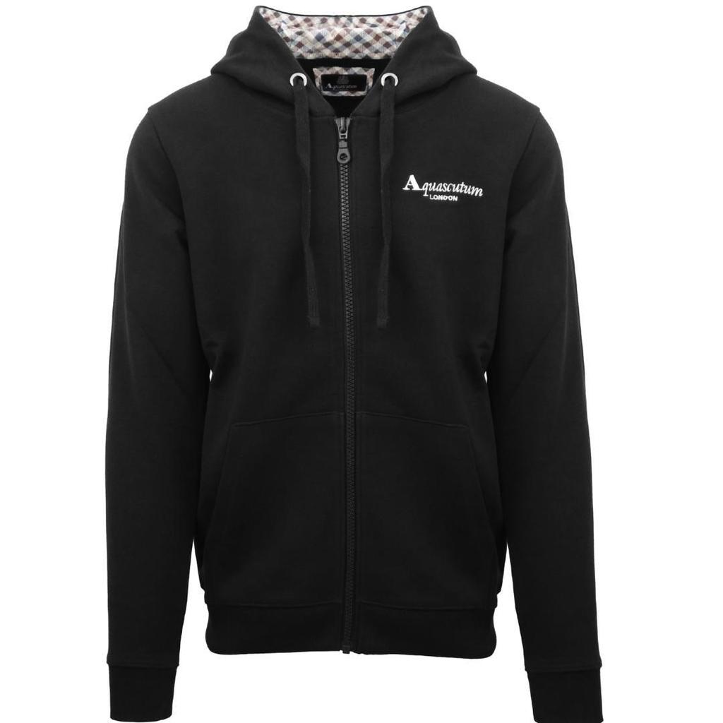 Aquascutum Men's Classic Logo Full Zip Hoodie