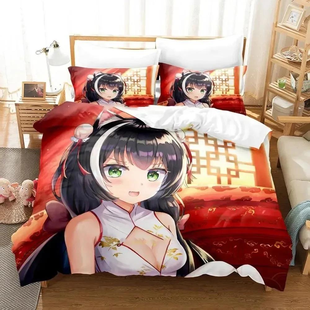 Kawaii Anime Princess Connect! Re Dive Bedding Set Boys Girls Twin Queen Size Duvet Cover Pillowcase Bed Kids Adult Home Textile
