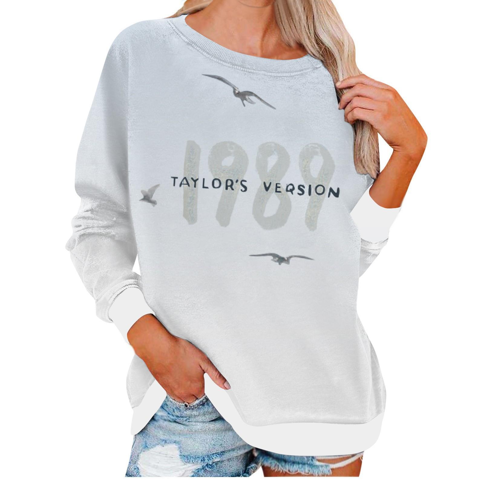 Women s Casual Fashion Halloween Print Long Sleeve O-Neck Sweatshirts Pullover Top S