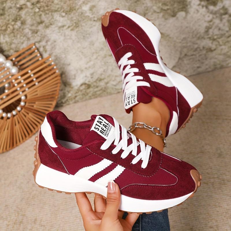 Scarpe Casual da Donna Studente Nuove a Suola Spessa per Tutte le Stagioni, Scarpe Sportive Traspiranti, Blocco Colori Elegante e Versatile