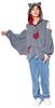 Clearstone Fangle Cosplay Halloween Bat Hoodie, Unisex, Gray