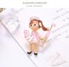 Brooches  Ink Blue Gift for Nurse Women Alloy Hospital Doctor Professional Casual Brooch Pins