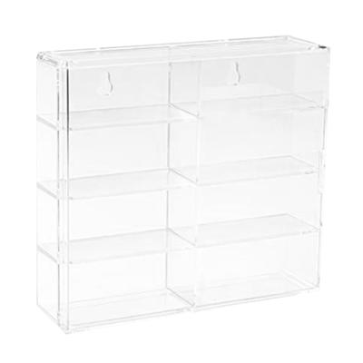 Car Model Storage Display Box Adjustable Height Large Capacity PS Material Transparent Organizer Dustproof Rack