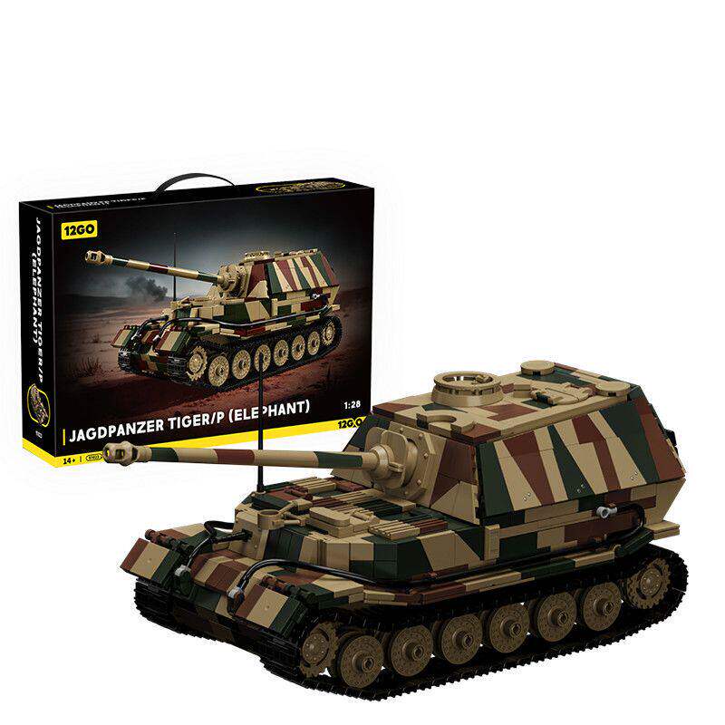 Arméstil Pansrat stridsfordon Högkvalitativ Jagdpanzer Högkvalitativ Tiger/P Högkvalitativ Armé Högkvalitativ Byggnad Högkvalitativa Klossar
