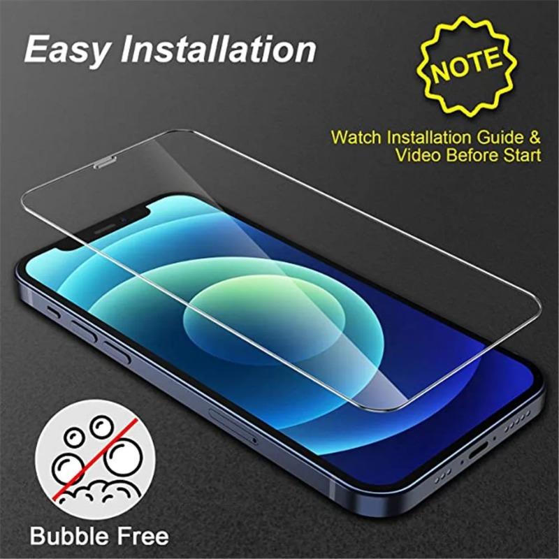 4PCS Tempered Glass for iPhone 11 12 13 Pro XR X XS Max Screen Protector on for iPhone 14 Pro Max Mini 7 8 6 6S Plus 5S SE Glass