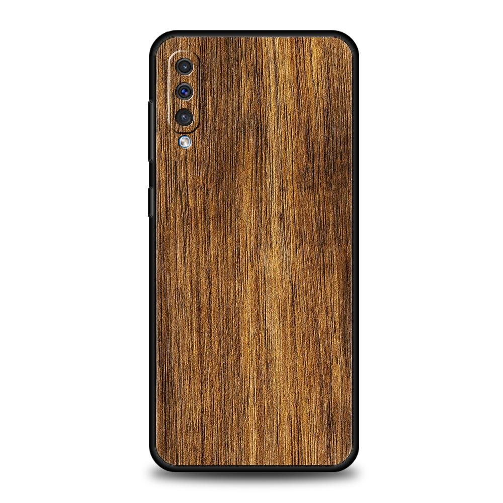 Carved Wood Case For Samsung Galaxy A52 A12 A50 A72 A20e A30 A02s A22 4G A32 5G A20s A70 A10s A40 A10 A04s Silicone Phone Cover