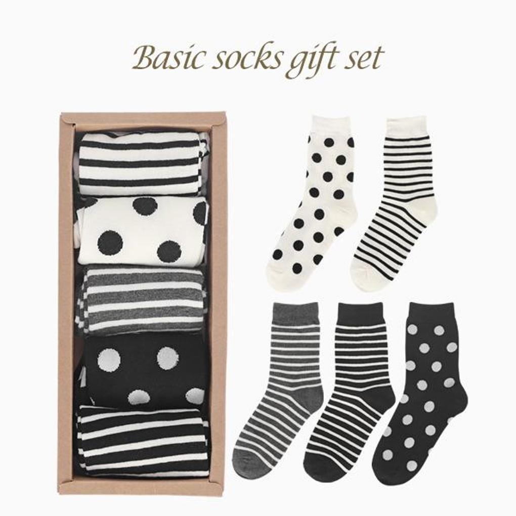 

Elkate Women s Socks Gift Wrapping Long-Neck, Tight Daily Socks 5-Piece Set LDSC007