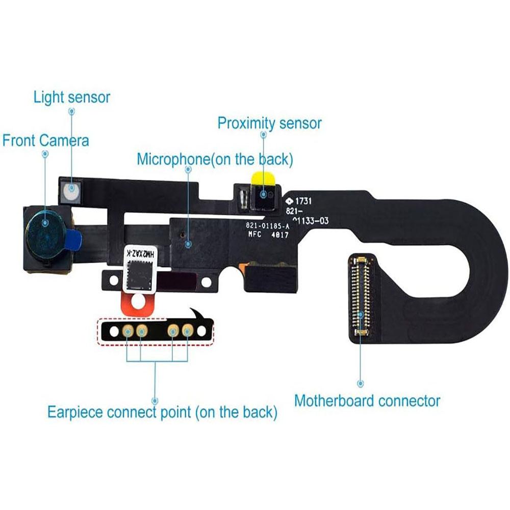 1Pcs Front Facing Camera Proximity Sensor Flex Cable Replacement for iPhone 8/SE