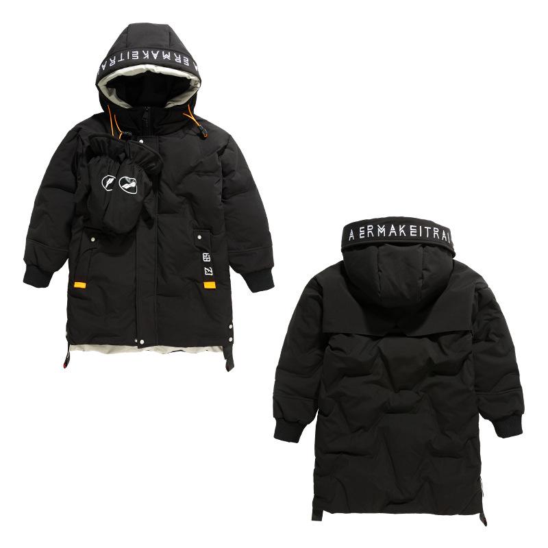 Boys' Winter Mid-Length Cotton Coat 2024 - Thick, Trendy Down Jacket for Kids