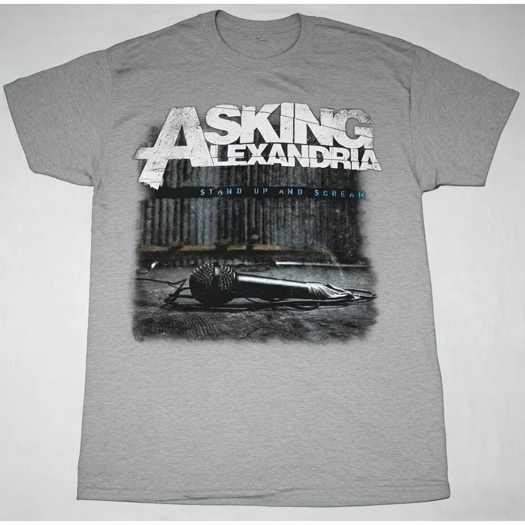 ASKING ALEXANDRIA STAND UP AND Black T Shirt Mens Cotton Tshirt 2026 New Womens TshirtASKING ALEXANDRIA T Shirt