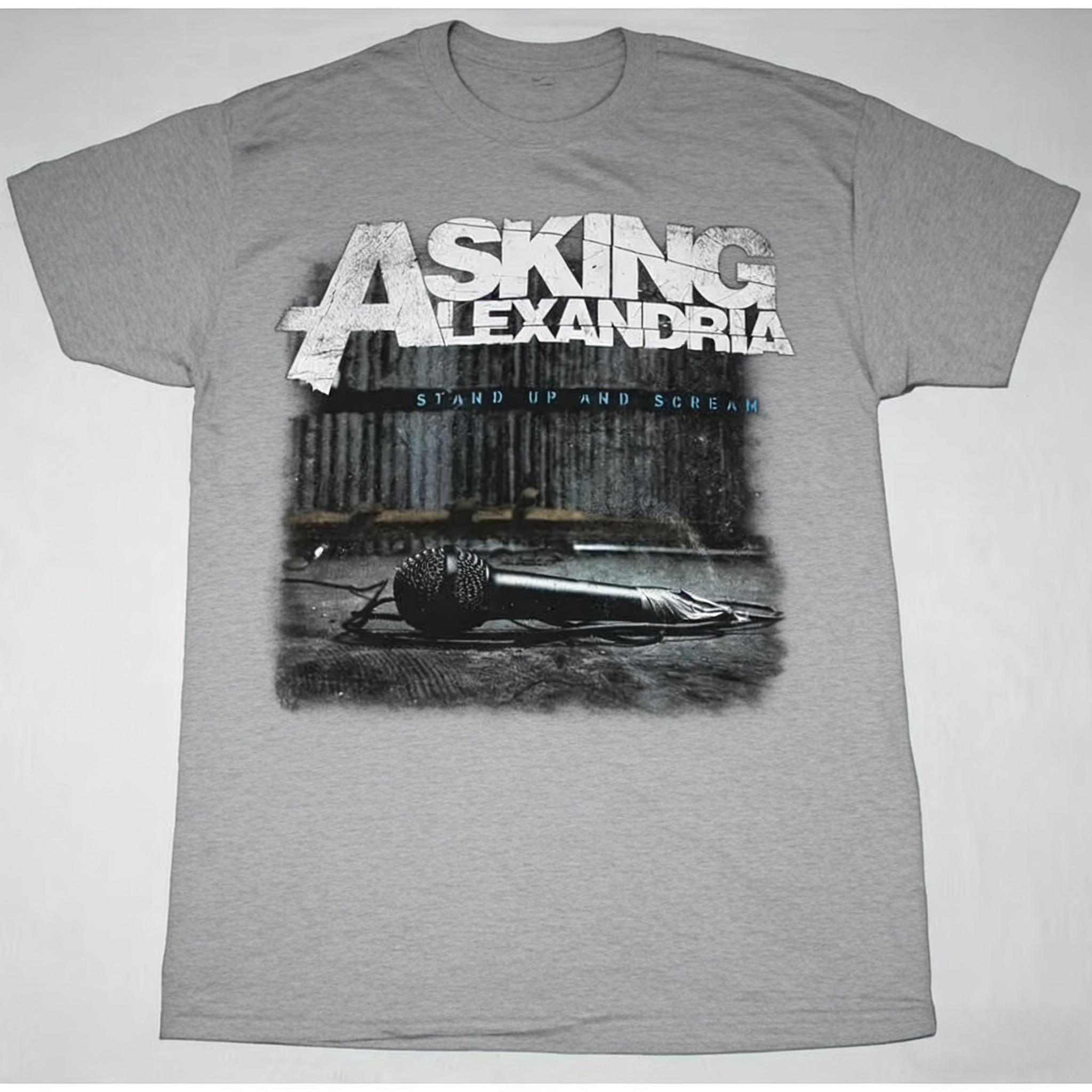 

ASKING ALEXANDRIA STAND UP AND Black T Shirt Mens Cotton Tshirt 2026 New Womens TshirtASKING ALEXANDRIA T Shirt 4XL