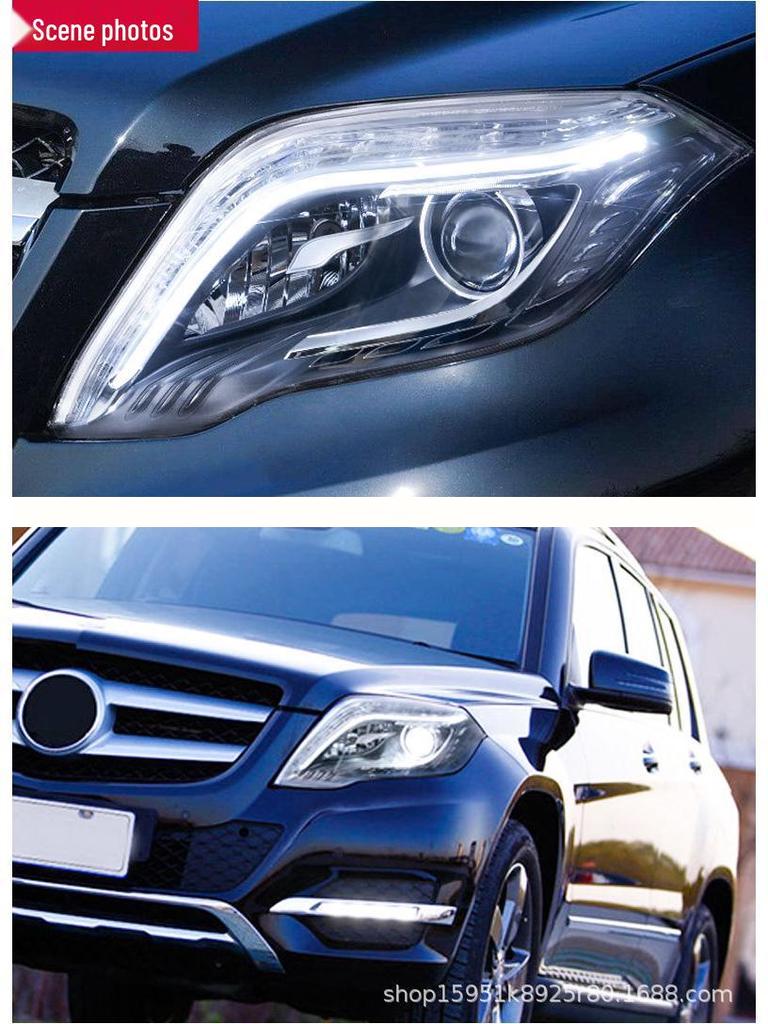 Mercedes-Benz GLK Headlight Assembly: GLK200/260 LED Daytime Running Lights and Xenon Lenses