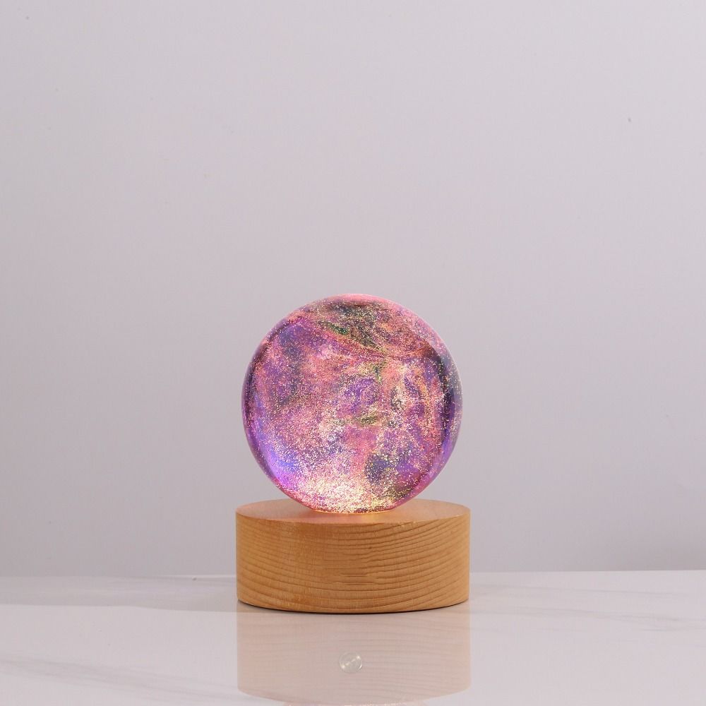 Smooth Led Night Lamp Chroma Ambient Light Interior Decoration Crystal Ball Bedroom Decoration