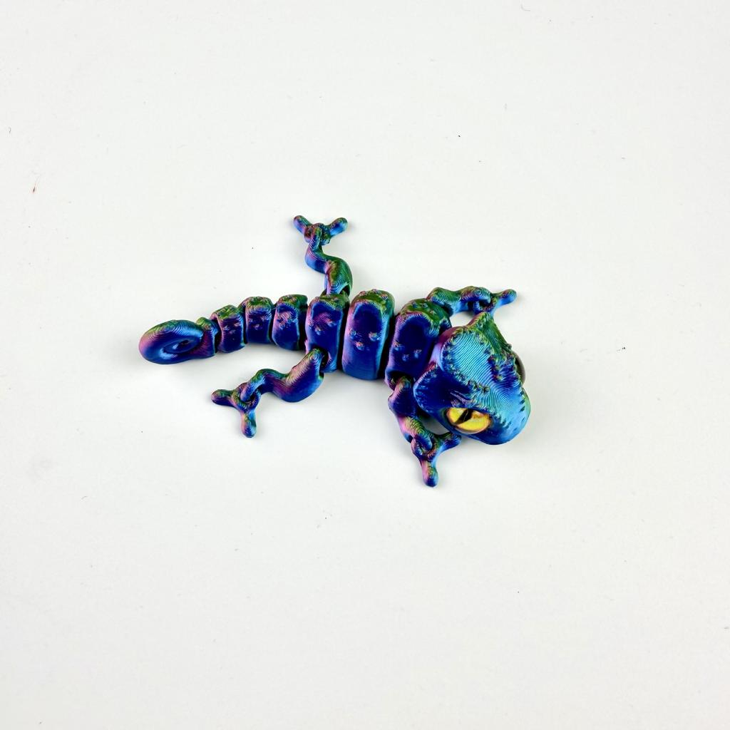 3D Printing Chameleon Ornaments Multi-joint Movable Simulation Dragon Color Cartoon Dragon Home Decoration Kids Cool Gifts