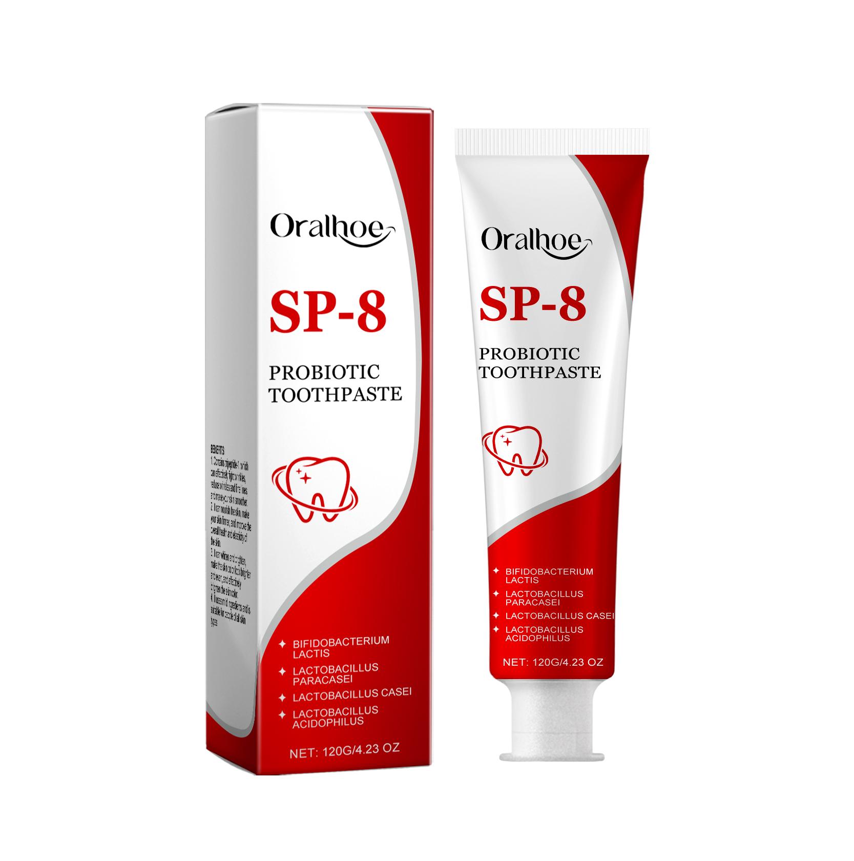 

Sp-8 Probiotic Toothpaste Whitening Tooth Remove Plaque Stains Teeth Whitener Oral Hygiene Clean Fresh Breath Dental Brighten
