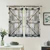 Retro Country Style Light Filtering Colour Wooden Door Patterned Curtains Farm Barn Retro Style Background Window Drapes for Living Room Bedroom