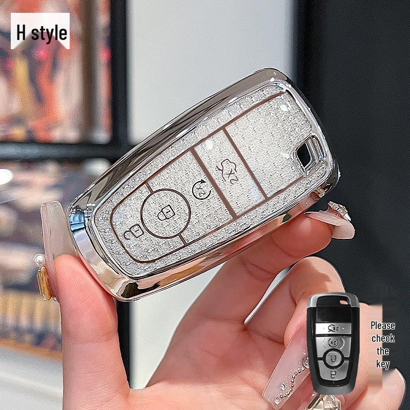 Luxury Key Cover for Ford Mondeo, Edge, Explorer, and Escort Models.