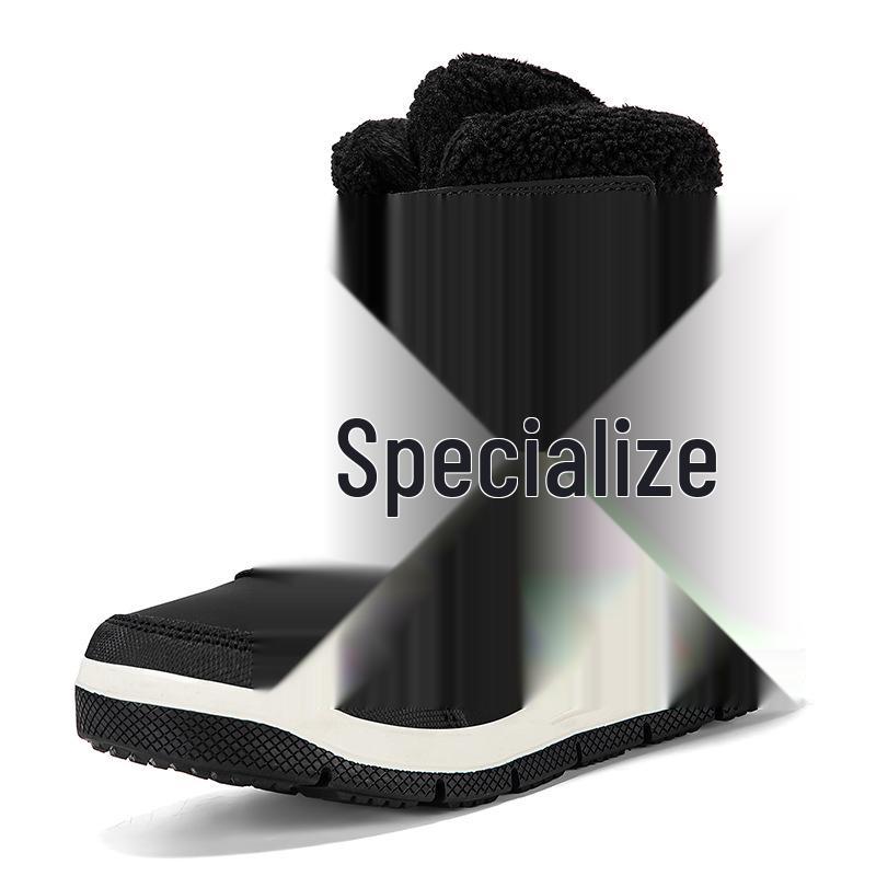 

2025 Winter Children s Cotton Snow Boots, Warm and Versatile Anti-Cold Magic Sticker Design 38