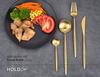 Minky Cutlery Cutlery Set Gold Stylish Tableware Stainless Steel Dinner Cutlery Set Knife Spoon Fork Set Steak Knife Table Knife Dessert Spoon Pasta