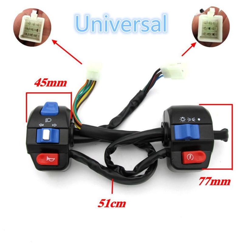 New Pair Left+Right Motorcycle ATV Handlebar Mount Headlight/Turn Signal/Horn Switch