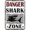 Retro Shark Warning Metal Sign Painted Plaque Perfect for Courtyard Manhole Swimming Pool and Wall Mural Decor