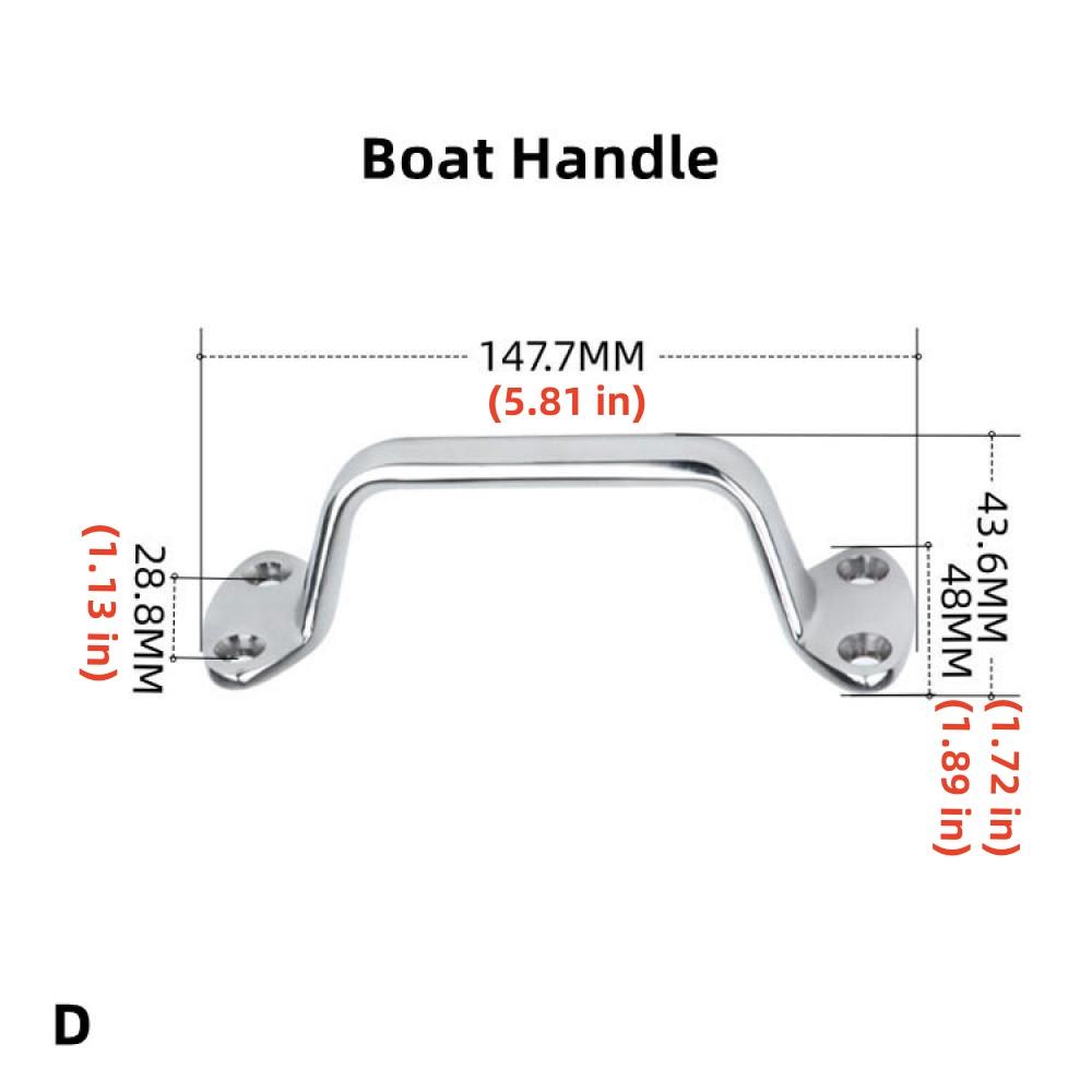 

Морской поручень из нержавеющей стали 316 с глухим отверстием, крепление для ручки лодки, защитный поручень от волн, яхта, скоростной катер D