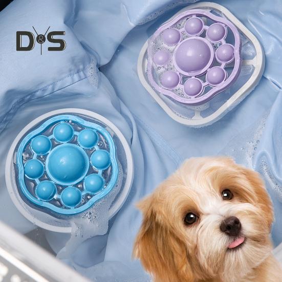 3-teiliger Haarentferner für Waschmaschinen, schwimmender Haarfilter-Netzbeutel, zur Entfernung von Wäsche, klare Abflussverstopfung, Schmutzsammler