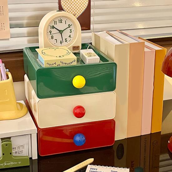1/3Pcs Large Capacity Desk Organizer Boxes Multipurpose Waterproof Dust-proof Stackable Drawer Storage Boxes